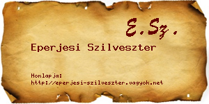 Eperjesi Szilveszter névjegykártya